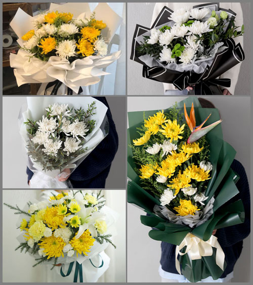 山东潍坊安丘市景芝镇永贞村白事花束代送